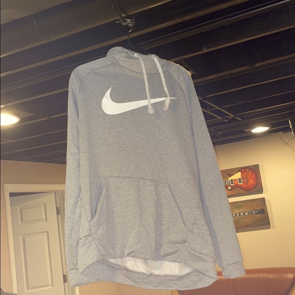 Nike Dri-Fit Gray Sweatshirt Hoodie (L)